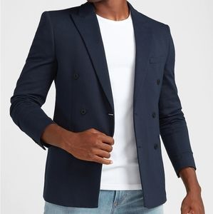 EXPRESS SLIM NAVY LUXE MENS BLAZER SZ L
